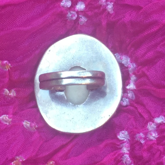 Stunning sterling/silver plate abalone ring - Picture 8 of 11